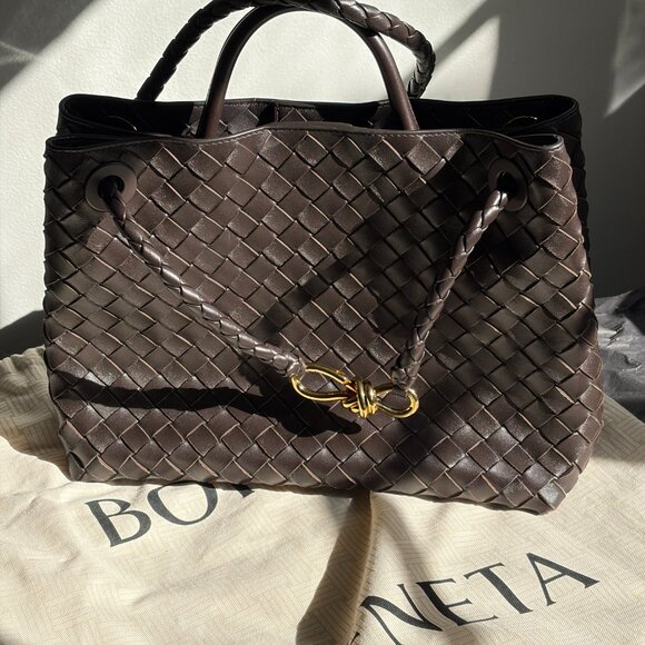 Bottega Veneta Andiamo Bag in Medium size (Brown) - Picture 4 of 12